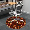 1pc Autumn Leaves Office Round Area Rug,  Mat Suitable For Office, Under Office Chairs Bedroom Living Room Home Decor, Room Deco