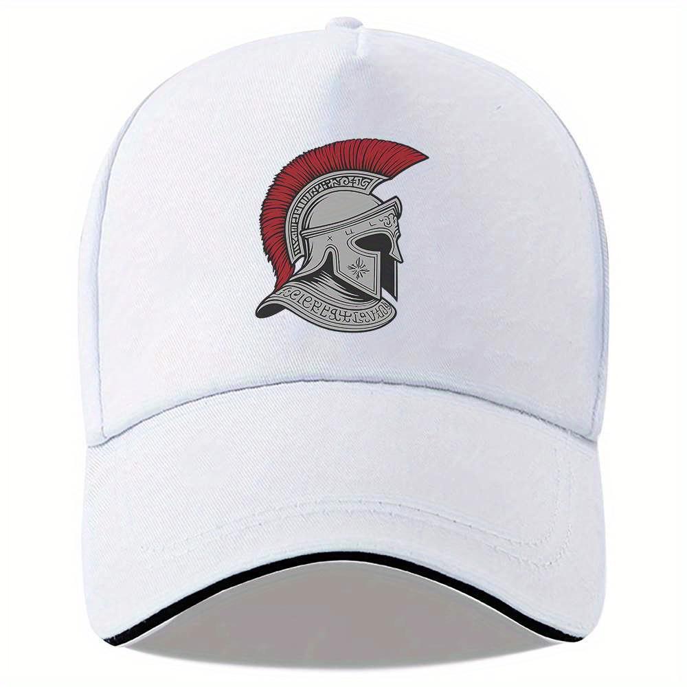 Helmet Greek Warrior Print Baseball Cap Polyester Adjustable Outdoor Sports Cap Unisex