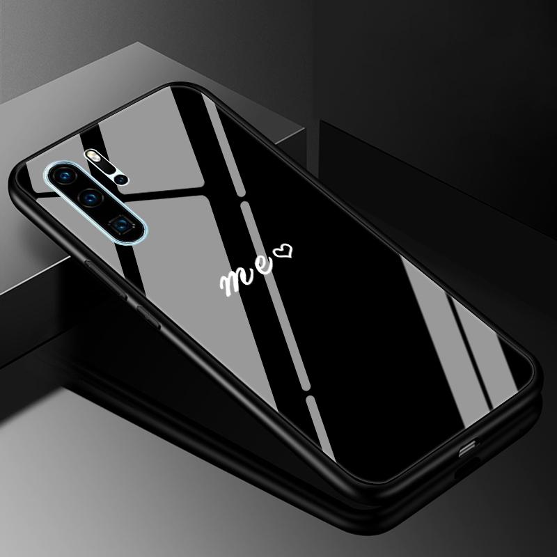 

Чехол-бампер для Huawei P30 Lite с закаленным стеклом, Чехлы для Huawei P20 P30 Pro P40 Lite E P50 P50E P60 Pro Plus, Жесткий задний бампер Huawei P30 Pro