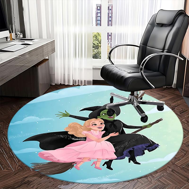 Wizard of Oz,Witch Print Chair Mat Round Rug Office Carpet, Non Slip, Suitable for Living Rooms, Bedrooms,Decor1205939a