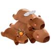 Peluche Capibara Grande Dimensioni con Ali d'Angelo Rosa Guance Cuore Arancione Cuscino da Viaggio per Dormire Cuscino da Abbraccio