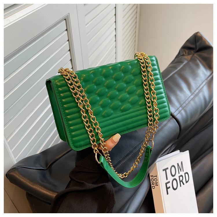Trendy Minimalist Crossbody Bag For Women 2023 Summer New Casual Shoulder Bag With Quilted Chains