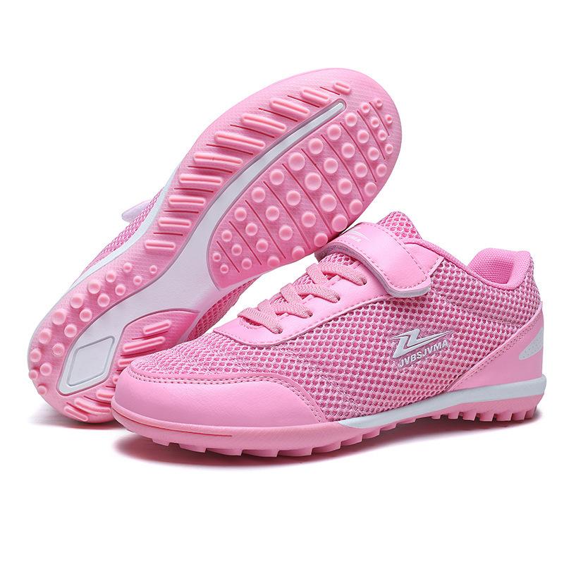 Football Shoes Children Boys and Girls TF Shredded Nails Velcro Elementary and Secondary School Students Training Competition Sports Shoes