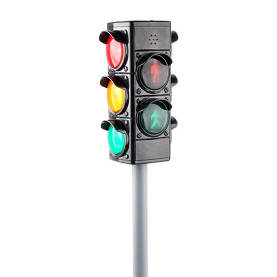 Traffic Light Toy Height Adjustable Kids Toy Educational Sound Flashing Traffic Light Model for Home