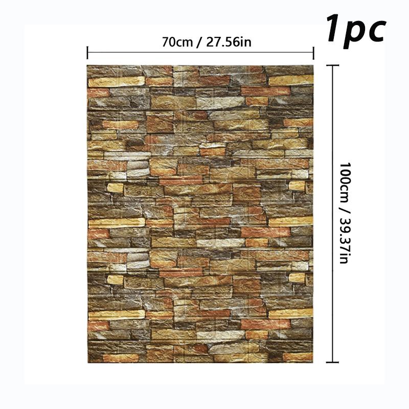 70X100cm 3D kendinden yapışkanlı antika duvar kağıdı oturma odası duvar dekorasyonu duvar çıkartmaları