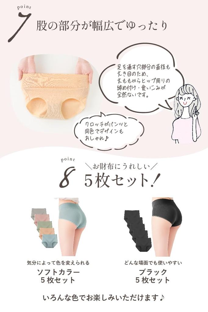 Charmake Body Cotton Panties Soft Women's 5-Piece High-Waisted (XL, Colors)