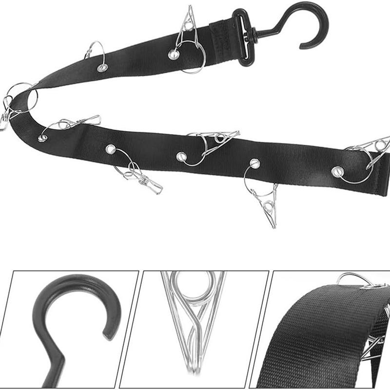 8-Clip Wall Storage Hat Hanging Tool Underwear Drying Rack Bedroom Wardrobe Duck Tongue Cap Storage Hook Rack