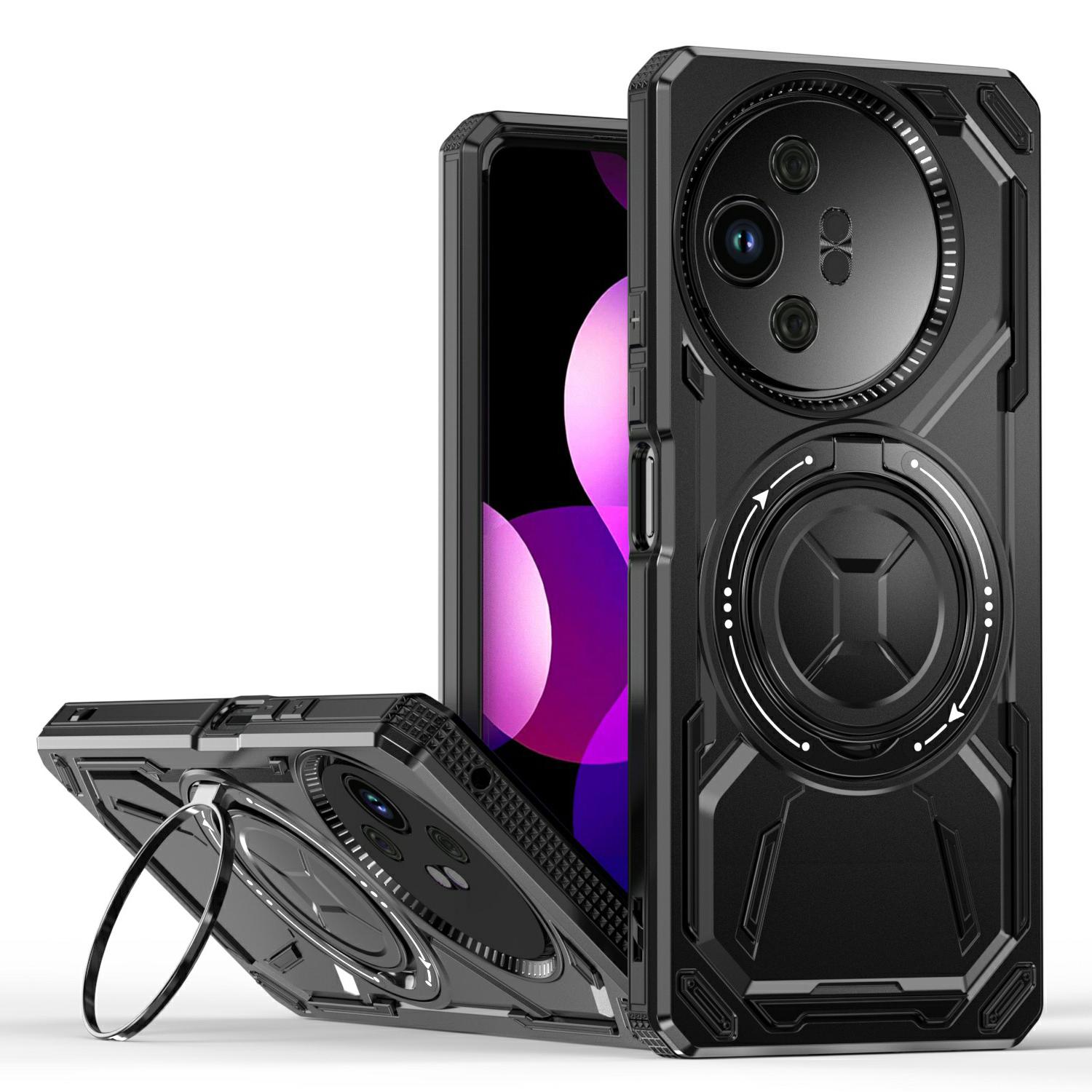 

For TCL 50 XL 5G Kickstand Case Compatible with MagSafe TPU+PC Phone Cover Black