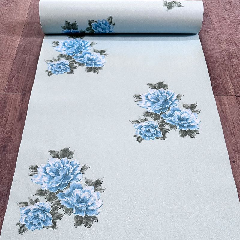 Thickened Wallpaper Self-Adhesive Waterproof Floral Wall Decals for TV Furniture Living Room Renovation Background Bedroom