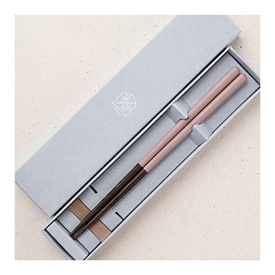 HASHIKURA SEASON 01 Wenge Octagonal Chopsticks Set, Twilight Purple, Dishwasher Safe, Natural Wood, Includes Chopstick Rest, 22.5cm, Unisex, Made In