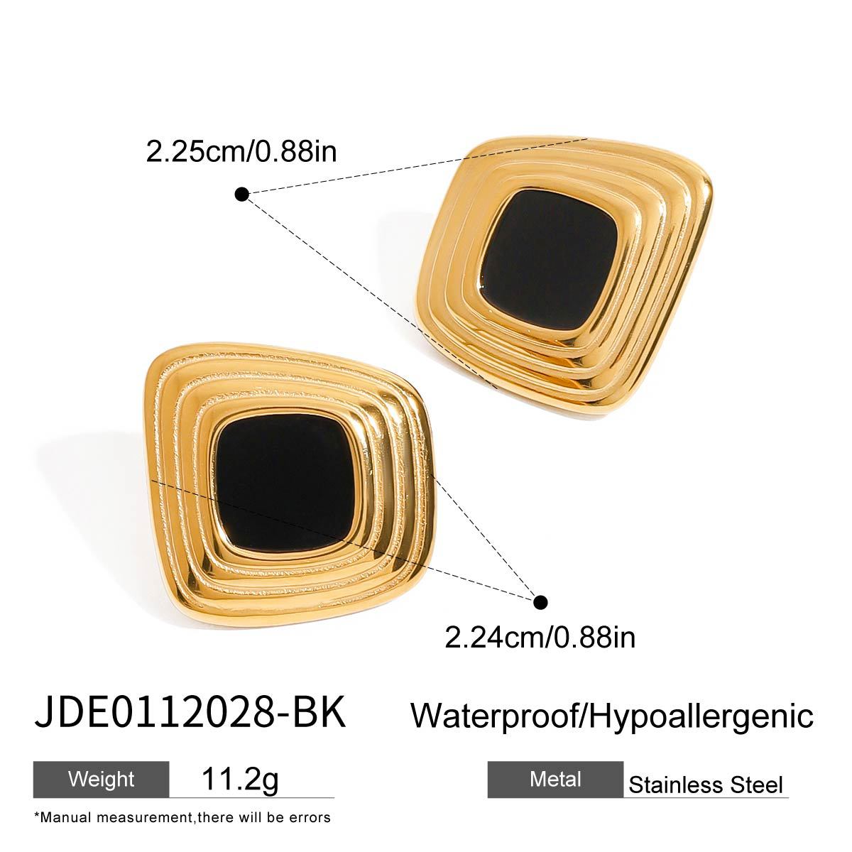European and American resin titanium steel stud earrings do not fade earrings stainless steel