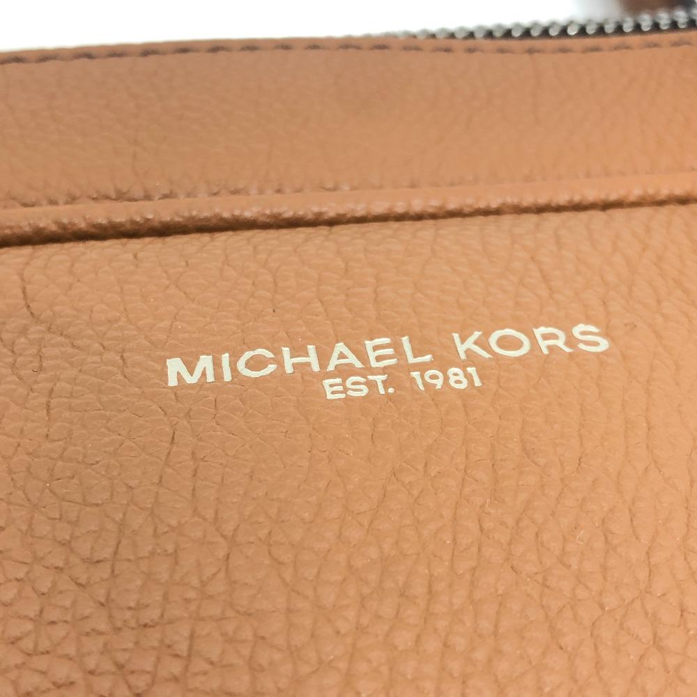 Michael Kors Logo Bag 2WAY Briefcase Document Bag Business Bag Leather Brown