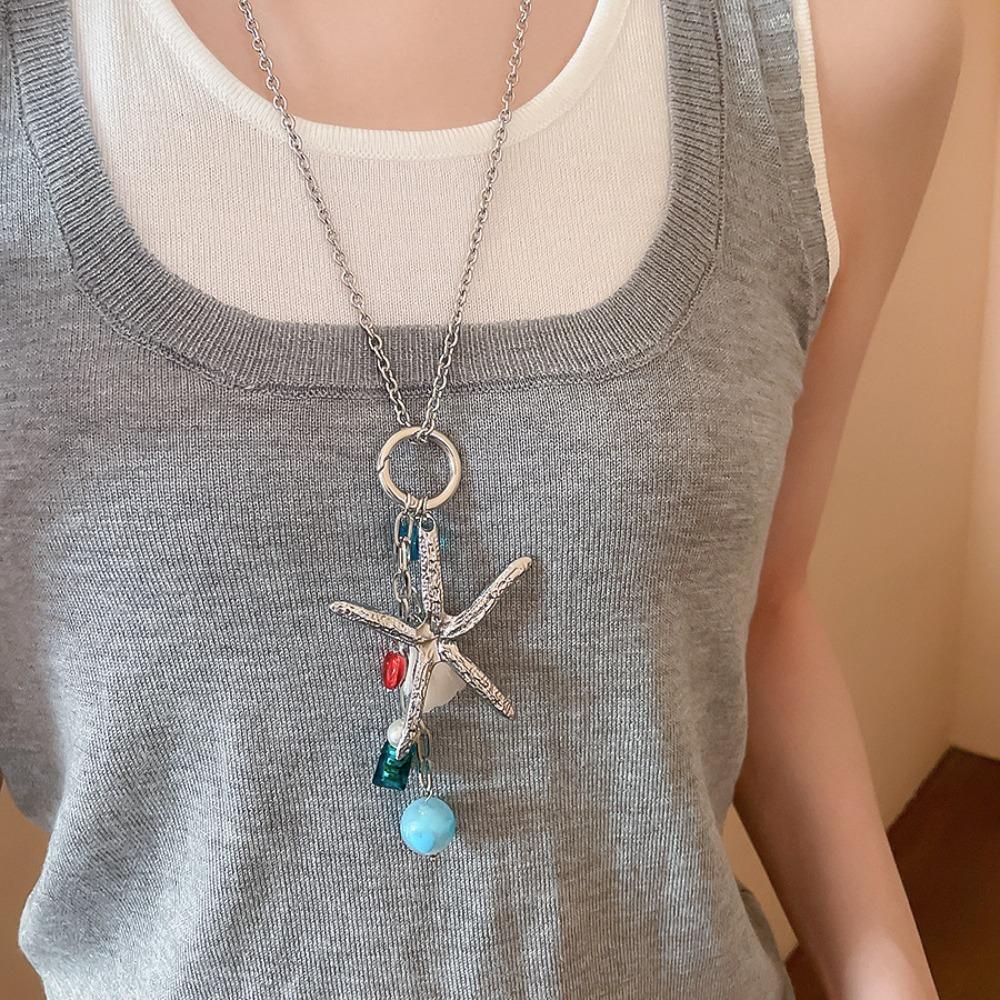 Zinc Zinc Alloy Y2K Shell Starfish Necklace Ornaments Starfish Beach Bracelet  Vacation