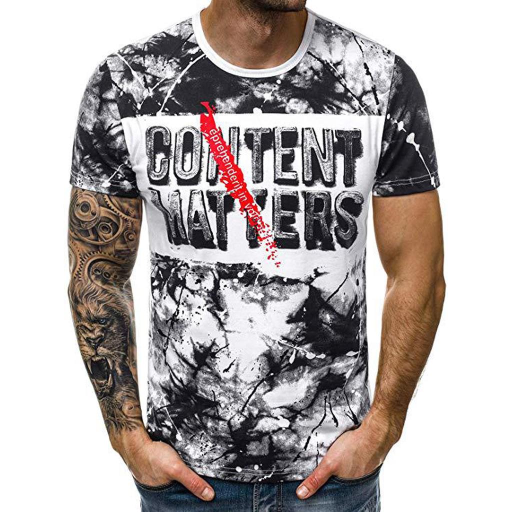

Fashion Men Casual Summer Print Short Sleeve Tops Blouse T-Shirts