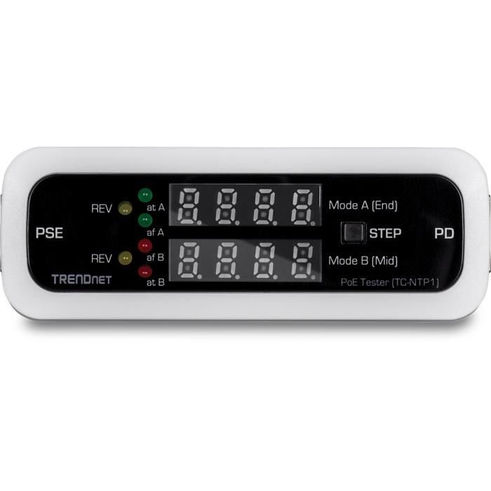 Testeur POE en ligne - TRENDNET TC-NTP1 - Noir - Filaire - Numérique