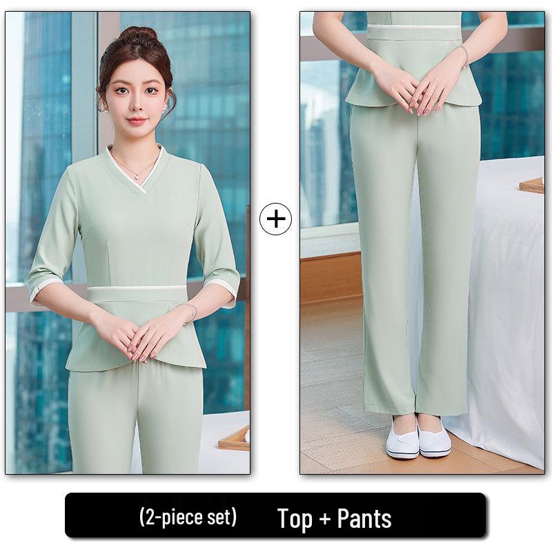 Women's High-End Beauty & Spa Technician Workwear Set for Foot Massage and Sauna