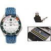 Business Mechanical Movement Stainless Steel Strap Watch Men's Watches White Dial SRPG99K1