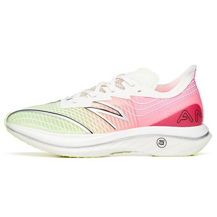 New Anta C202 GT Cushioning Anti Slip Wear Resistant Breathable Lightweight Rebound Low Top Running Shoes Women's Green Red 122225589S-1