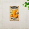 Vintage Metal Sign Simply Orange Juice Retro Kitchen Wall Decor Waterproof