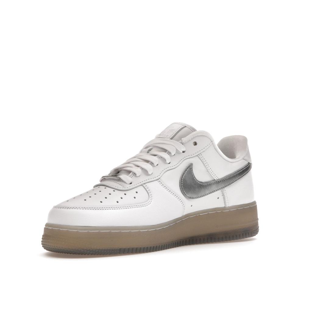 Nike Air Force 1 07 Premium White Metallic Silver Unisex Sneakers Coconut-Milk Hyper-Pink DX3945-100
