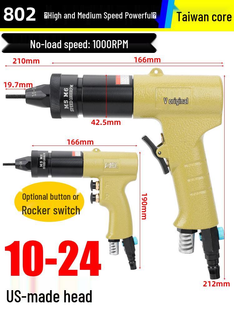 Bai Ma Z8M Pneumatic Rivet Nut & Cap Gun (Imperial & US Standard Compatible)