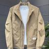 Mu Xi Summer Men's Trendy Solid Color Stand Collar Jacket - Handsome Casual Outerwear