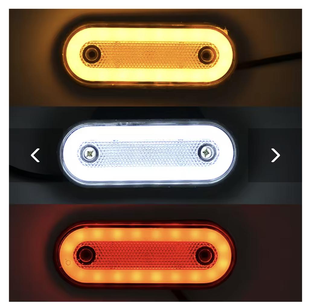 10pcs 12V 24V Truck Side Marker Light LED Trailer Lights Reflector Van Clearance Lights For Scania For DAF truck For Isuzu