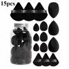 15pcs new beauty egg drift bottle 15-piece powder puff set beauty egg thumb puff cotton puff mini puff set