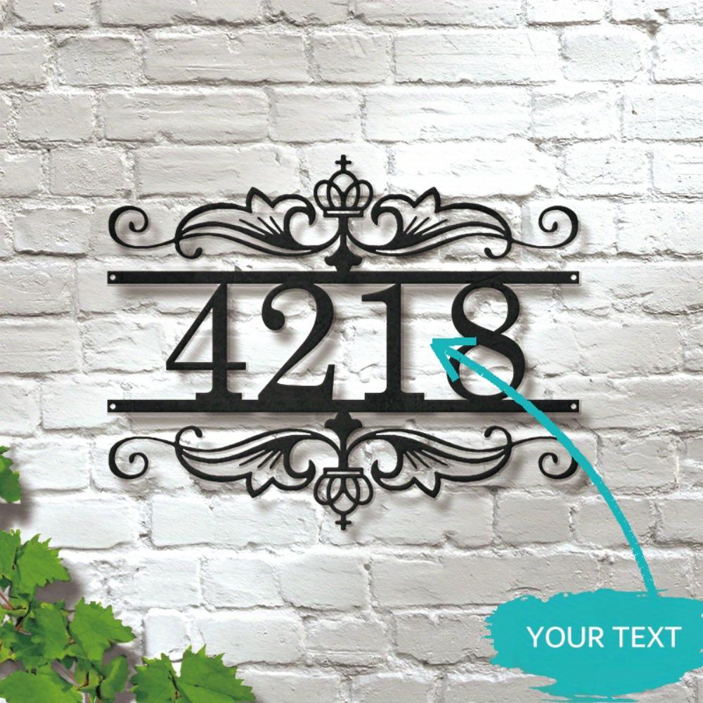 Custom Retro Metal Address Number Sign, Elegant Home Plaque, Timeless House Decor, Personalized Residence Door Marker