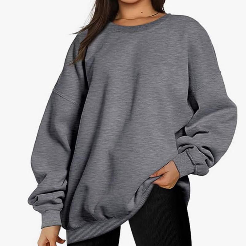 New women's spring and autumn casual tops, fashionable loose sweatshirts