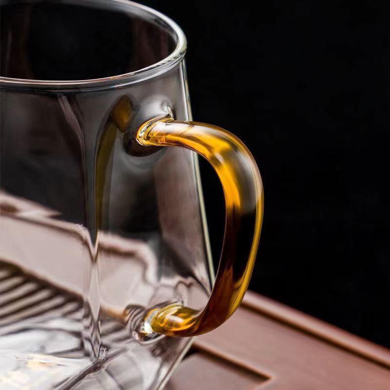 Heat Resistant Glass Milk Jug, Coffee Ware Accessory Cup, Creative Simple Tea Pitcher, Transparent Office Teacup, Teaware