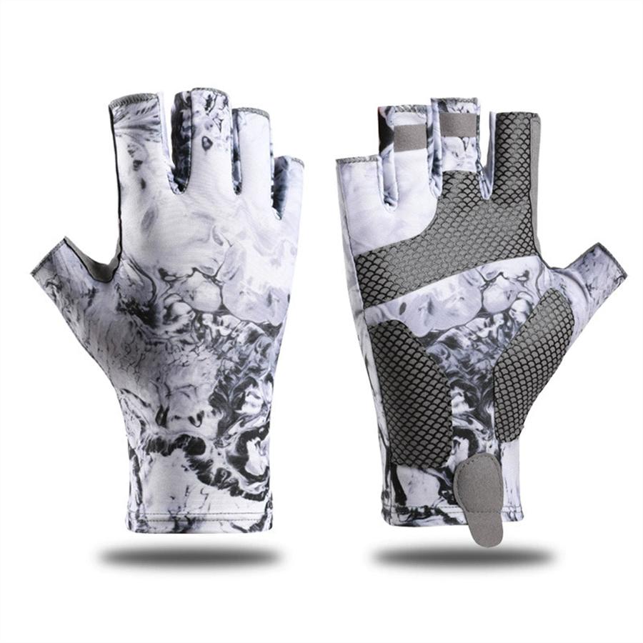 UV Protection Half Finger Fishing Gloves, Anti-Slip Breathable Outdoor Sports Gloves