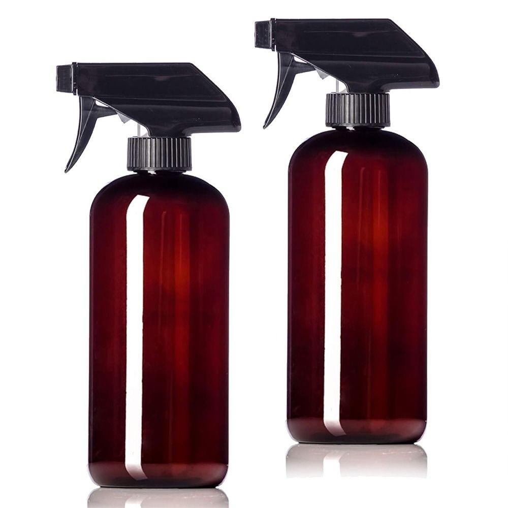 1/2Pcs Amber Refillable Empty Bottle 500ml Trigger Sprayer Mist Stream Home Garden Plant Kitchen