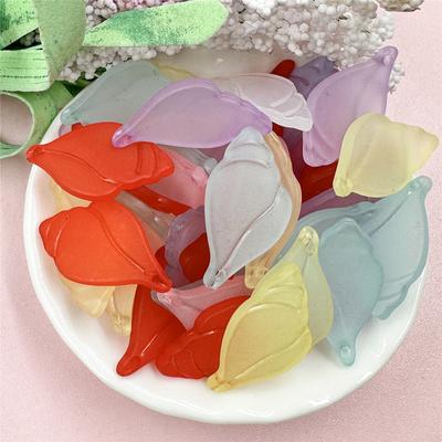 Huisfeestbenodigdheden DIY Kralen 50 stuks 15 * 26,9 mm Sieradenmateriaal Haarpin Transparant Mat Acryl Blad DIY Handgemaakte Hoofddeksels Kralen