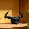 3D Printed Giant Skull Figurine Gothic Flame Giant Skull Statue Halloween Party Skull