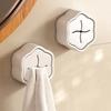 Hook No Punching Wall Mounted Hooks with Cross-shaped Opening Design Wall Hook for Bathroom Kitchen Bedroom