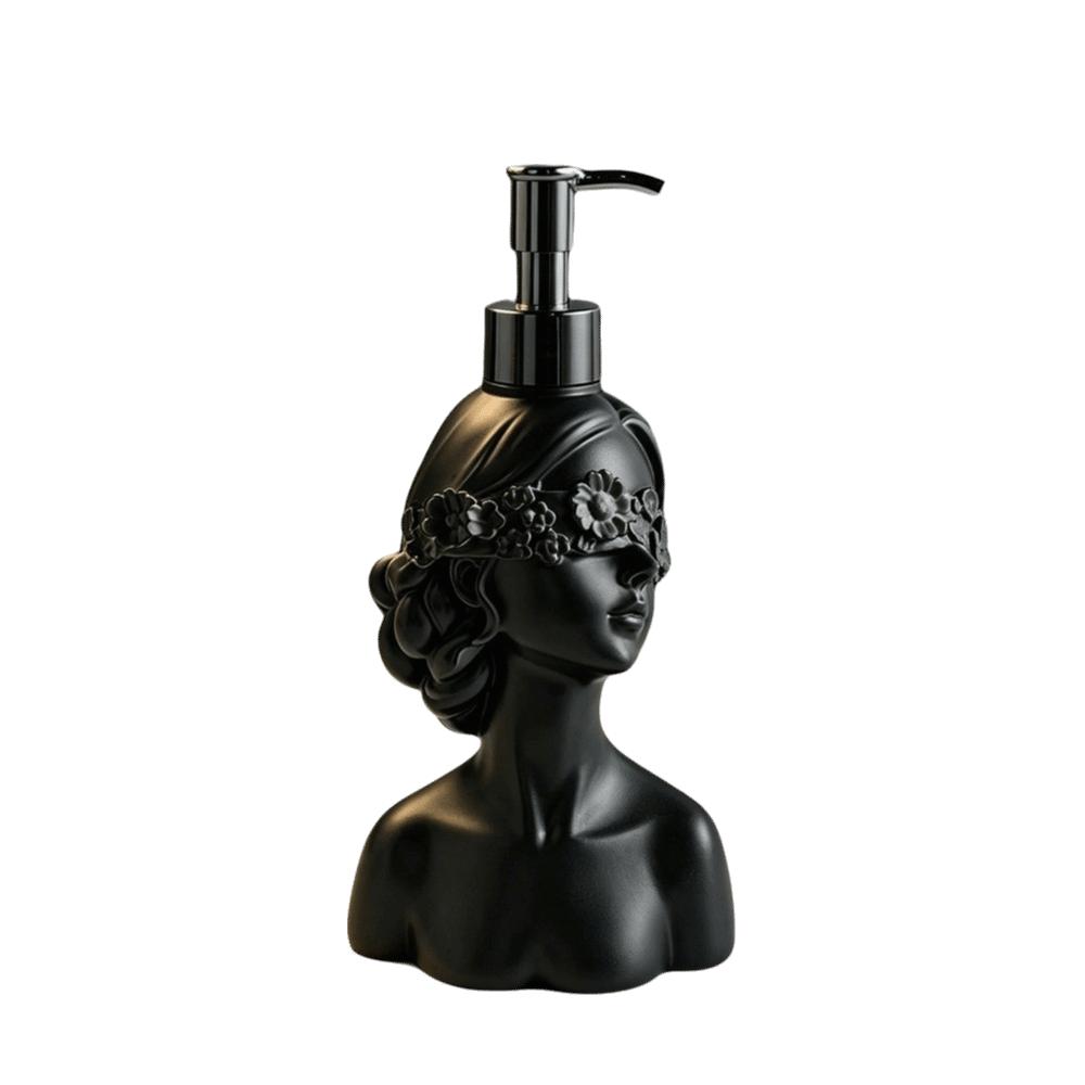 Resin Blindfold Girl Lotion Pump Vintage Bath Lotion Container Hand Sanitizer Bottle Home Decor