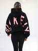 Unisex Oversized Hoodie mit großem Buchstaben-Print, lässiger Pullover mit langen Ärmeln, Kapuzenpullover