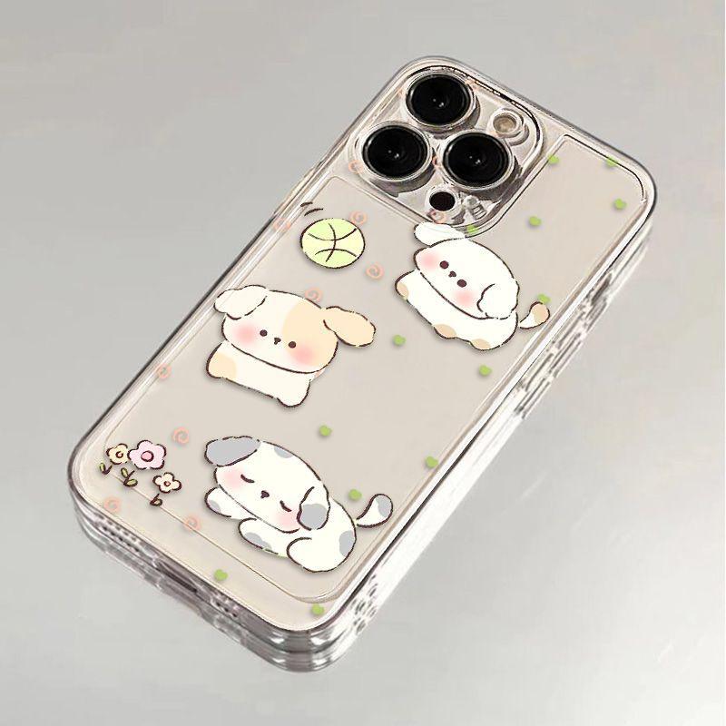 Play puppy for iPhone17promax Apple 16 mobile phone case 14/13 cute 15 light and thin soft case