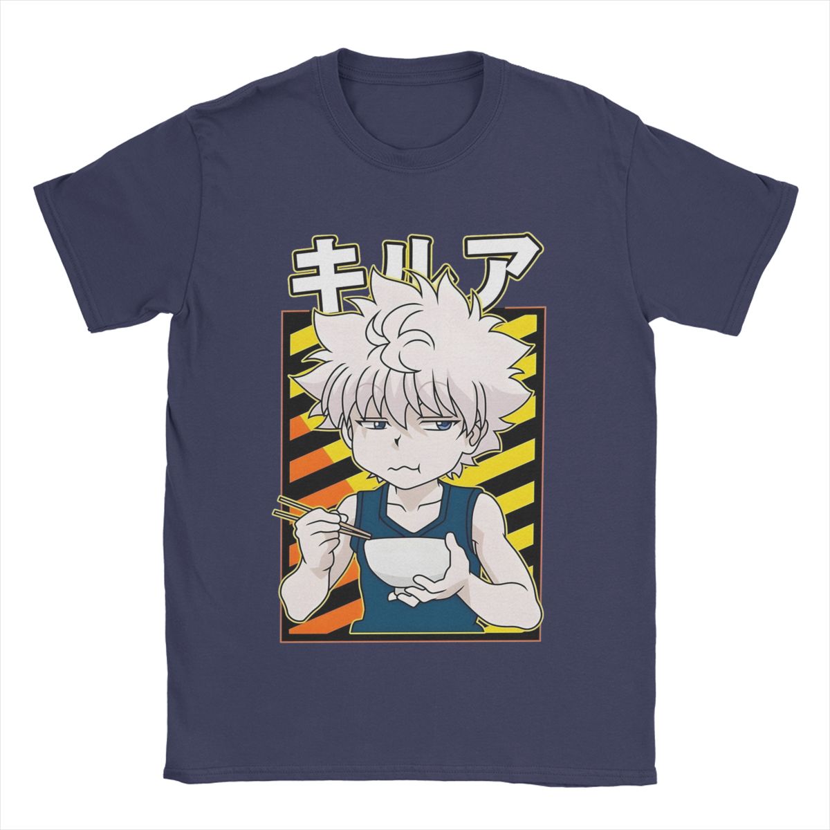 

HXH Killua Zoldyck Anime Men s T Shirt Novelty Tee Shirt Short Sleeve Round Neck T-Shirt Cotton Original Tops 4XL