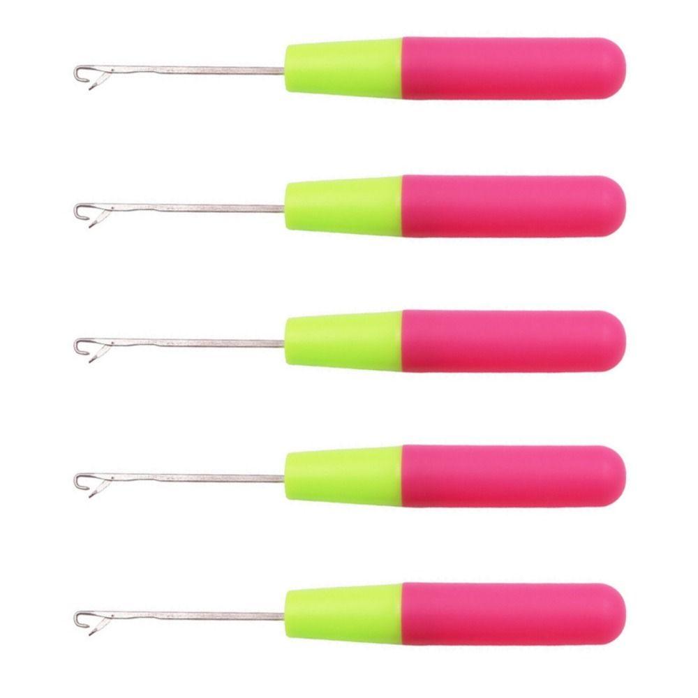 5pcs/set Plastic Crochet Hook Needle Knitting Micro Hook Needle Dreadlock Crochet Needle  Twist Hair