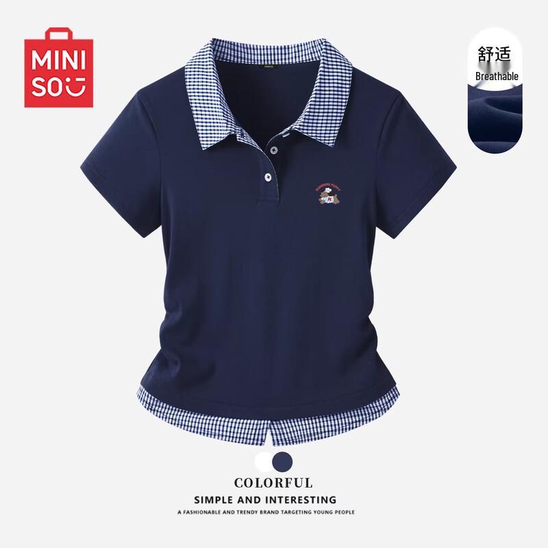 

MINISO Women s Slim Fit Polo T-Shirt XL