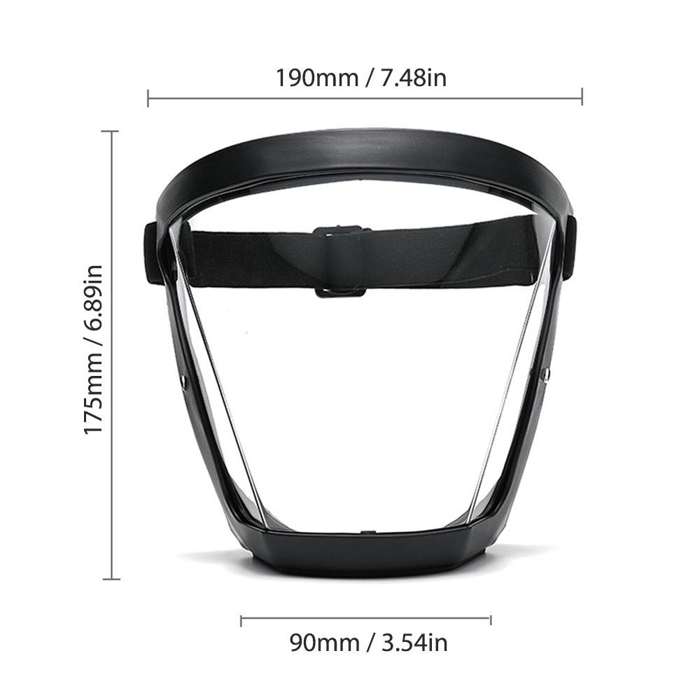 Full Face Shield Clear Protective Face Cover Anti Fog Waterproof Windproof Breathable Safety Face Shield Built in Anti