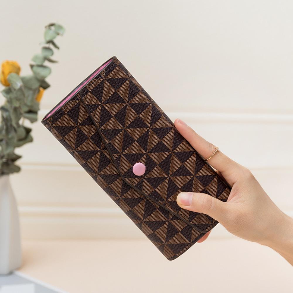 Portofel de damă la modă, brand trendy, geantă plic cu imprimeu, suport lung pentru carduri de înaltă calitate, geantă versatilă pentru telefon mobil, compartiment pentru monede