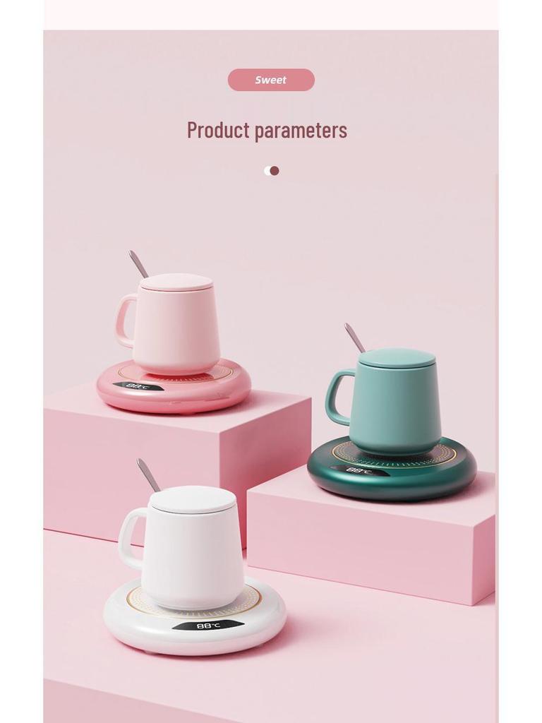 Smart Adjustable Temperature Heating Coaster - Insulated Cup Pad with Three-Level Temperature Control up to 55°C