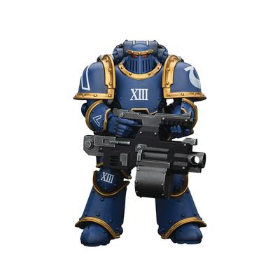 JoyToy Warhammer Ultramarine MKIII Taktiskt Stöd Trupp Legionär med Tung Bolter Skala Actionfigur 40k 118