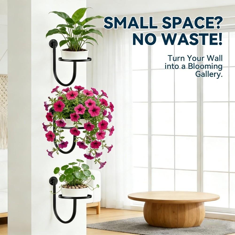 Space Saving Hanging Plant Stand Bonsai Hanging Metal Flower Shelf Storage Shelf Indoor Display