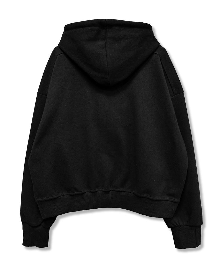 Gothic 3D Symbol Embroidered Hoodie_Black