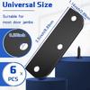 6 Pieces Door Hinge Filler Plates Kit Edge Easy to Install with Matching Screws Plate