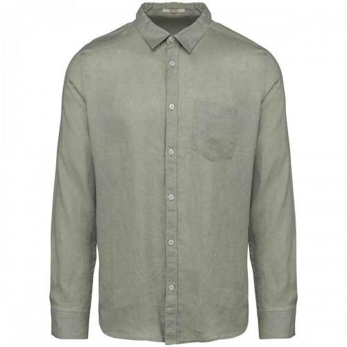 Spasso Mens Linen Long-Sleeved Shirt